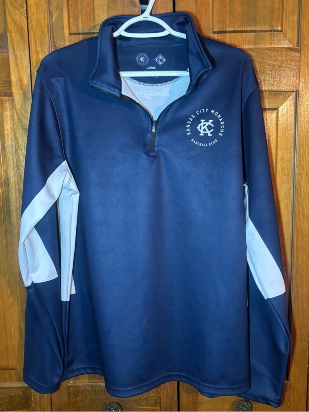 Kansas City Monarchs Navy Quarter-Zip Pullover